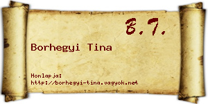 Borhegyi Tina névjegykártya